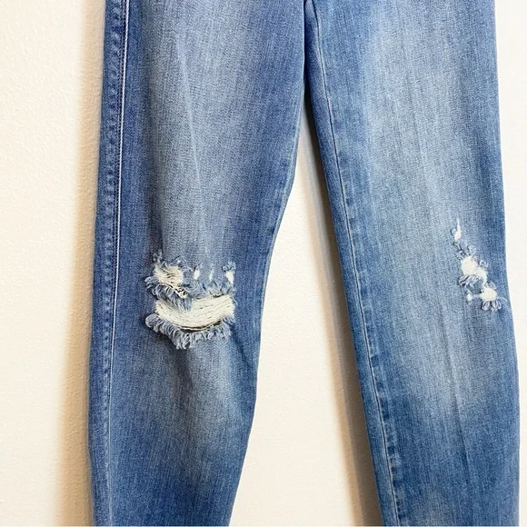 Frame Le Sylvie Slender Straight-Leg Jeans in Sonoma Rips Distressed